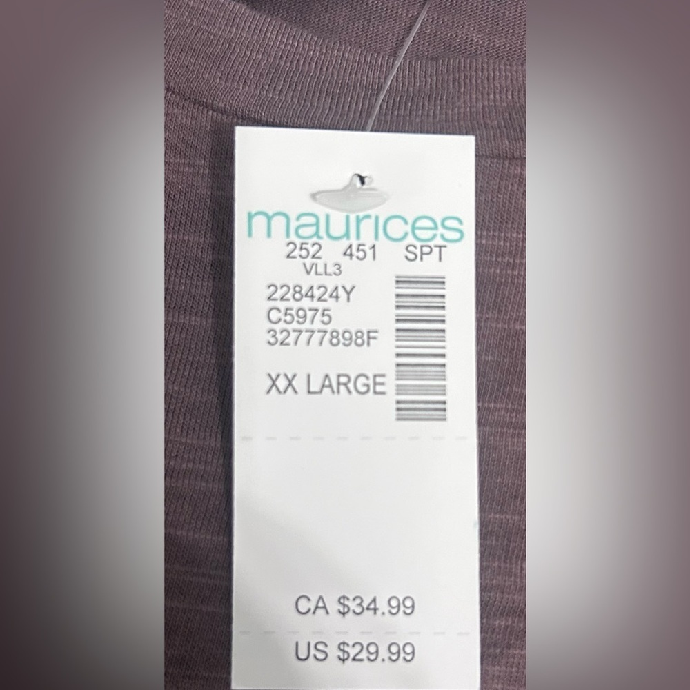 Maurices XXL Long sleeve Clip Dot top NWT - Picture 6 of 6
